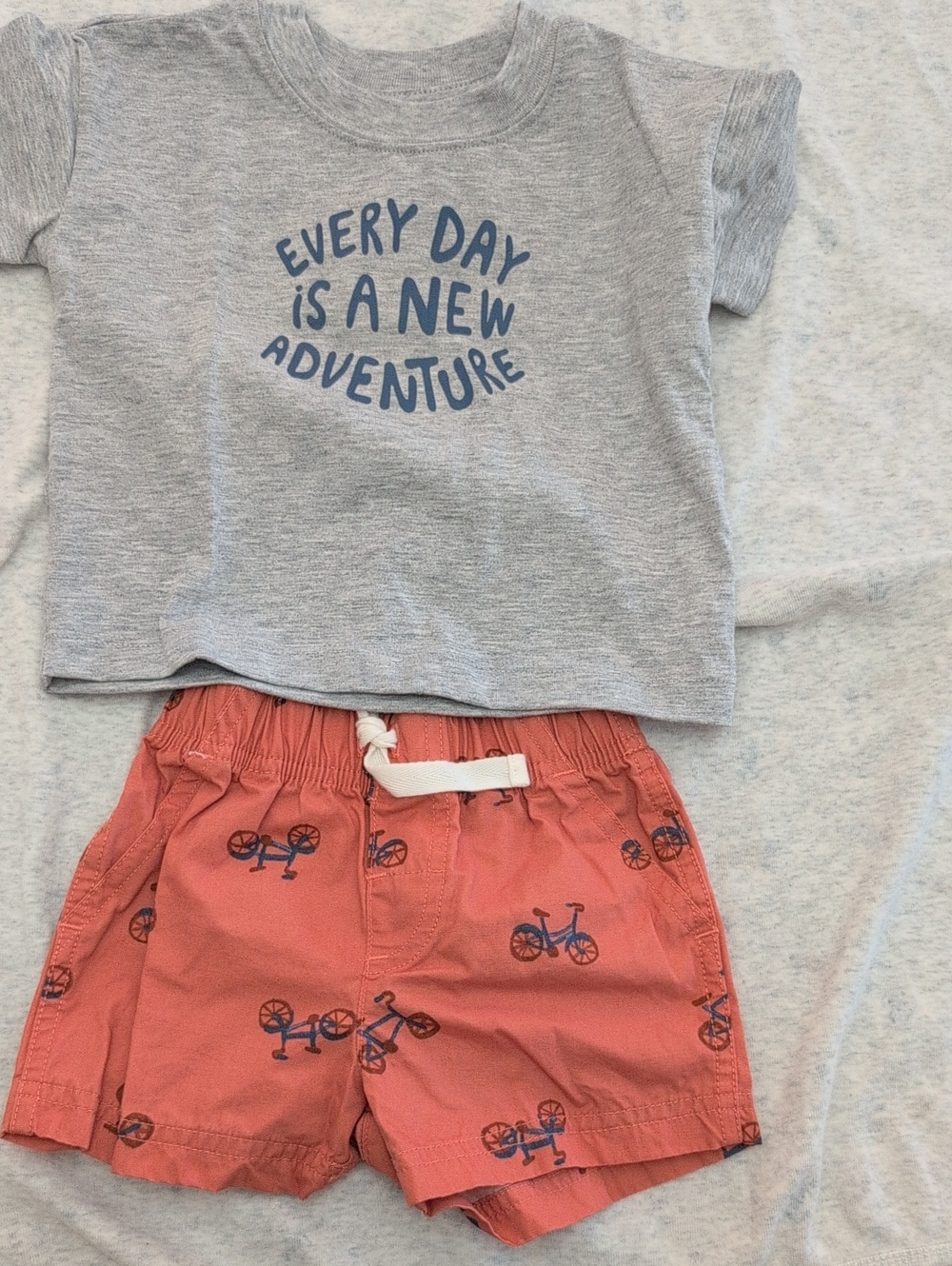 Carter's Heather Gray Baby Tee with Navy Positive Print